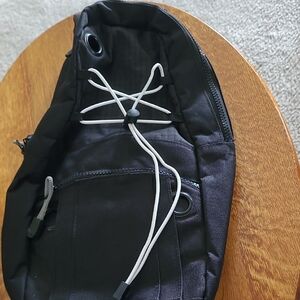 Black Men's Sling  Backpack